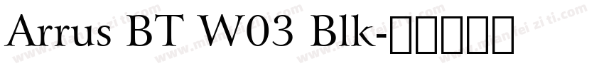 Arrus BT W03 Blk字体转换